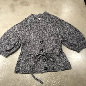 🍄 J Jill cardigan short puff sleeve